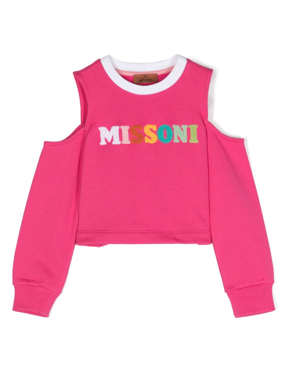 Missoni Kids logo-embroidery open-shoulder sweatshirt - Pink von Missoni Kids