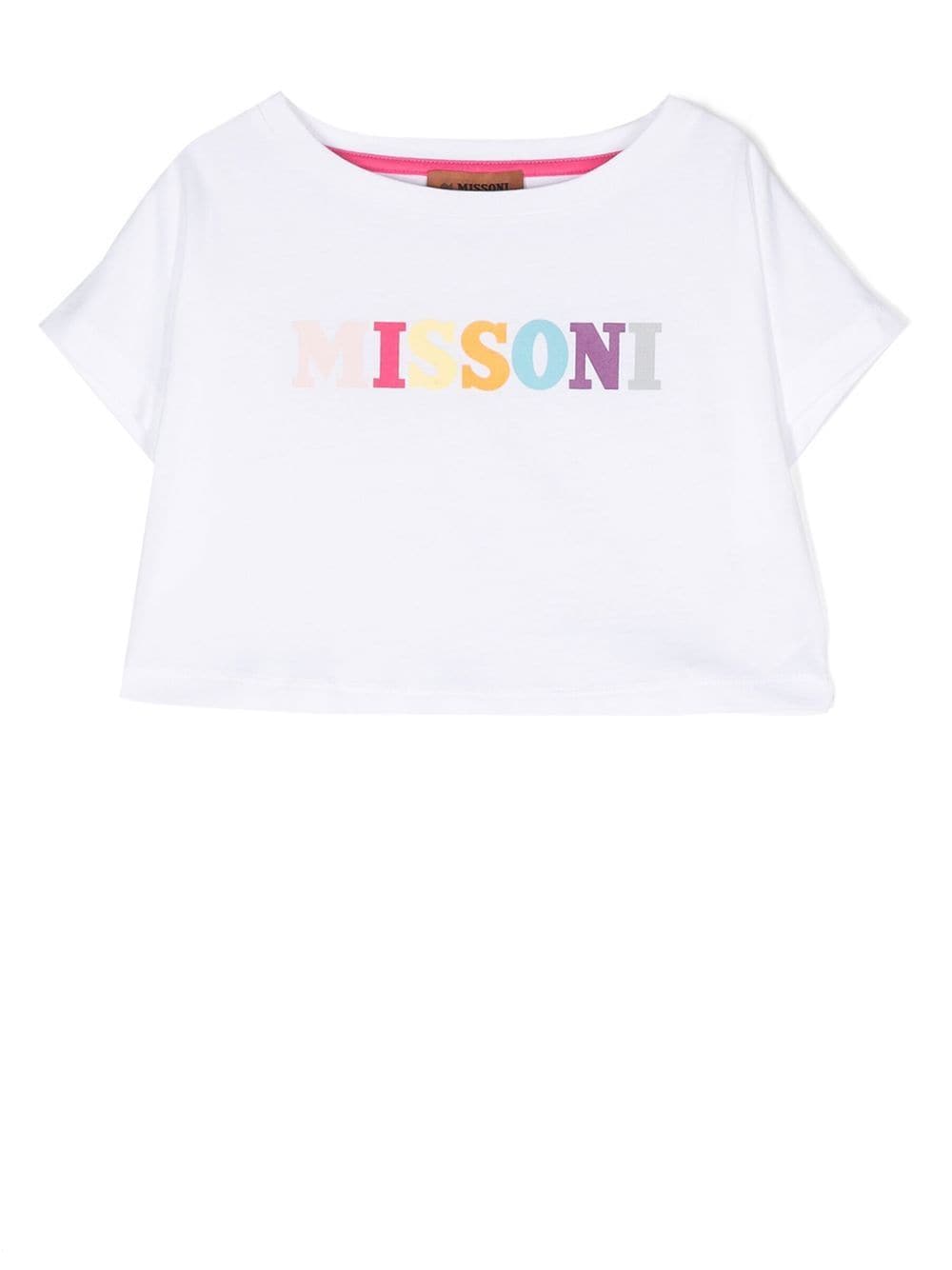 Missoni Kids logo-lettering cotton T-shirt - White von Missoni Kids