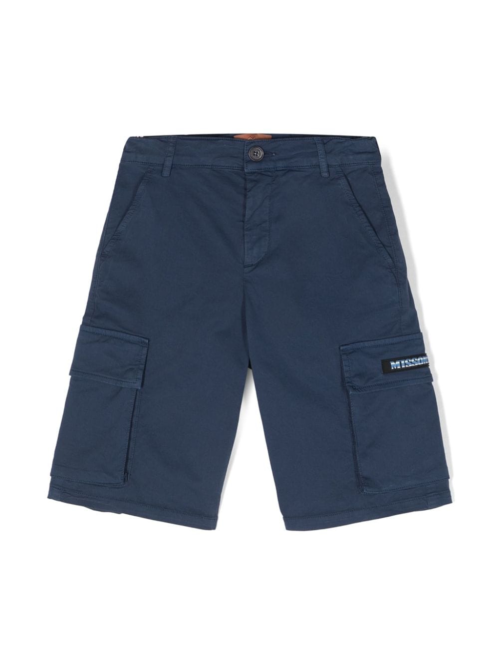 Missoni Kids logo-patch cargo shorts - Blue von Missoni Kids