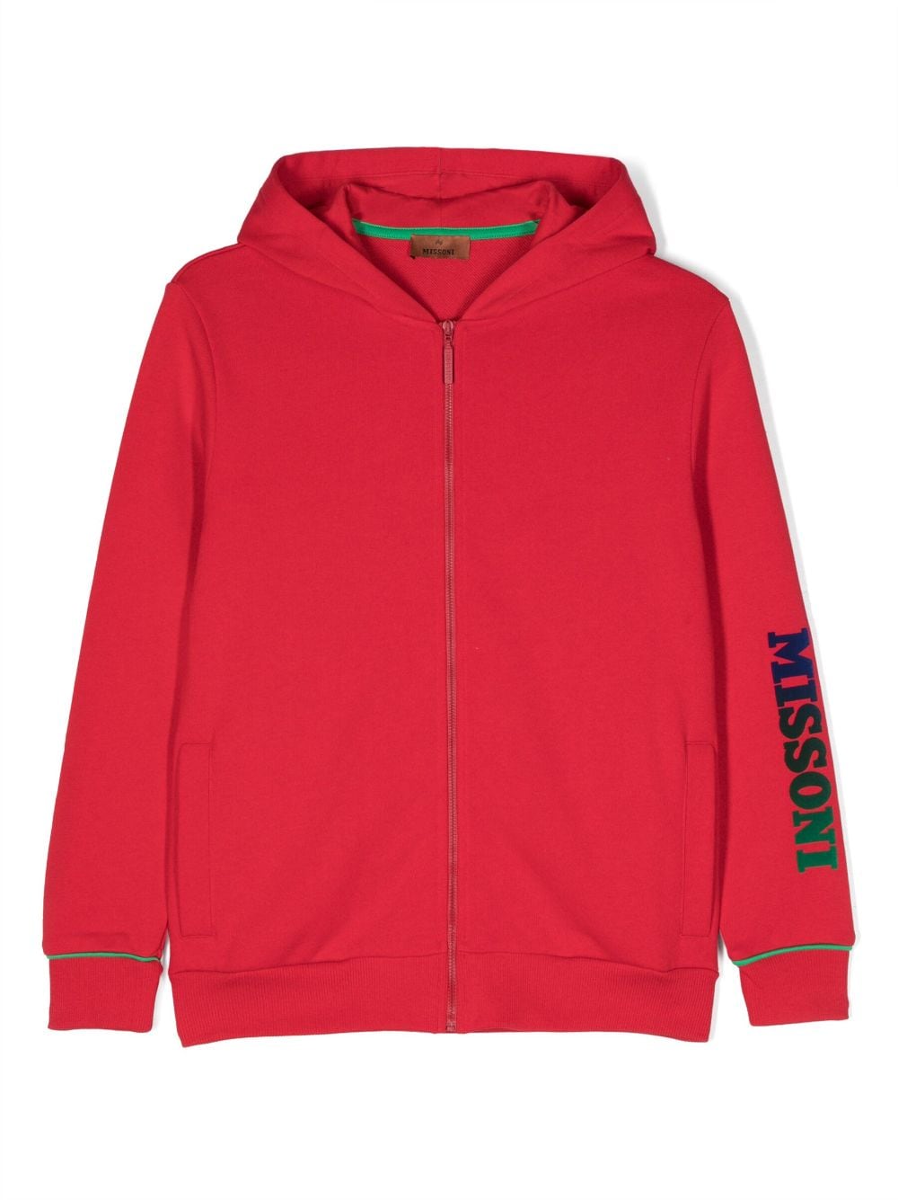 Missoni Kids logo-print cotton hoodie - Red von Missoni Kids