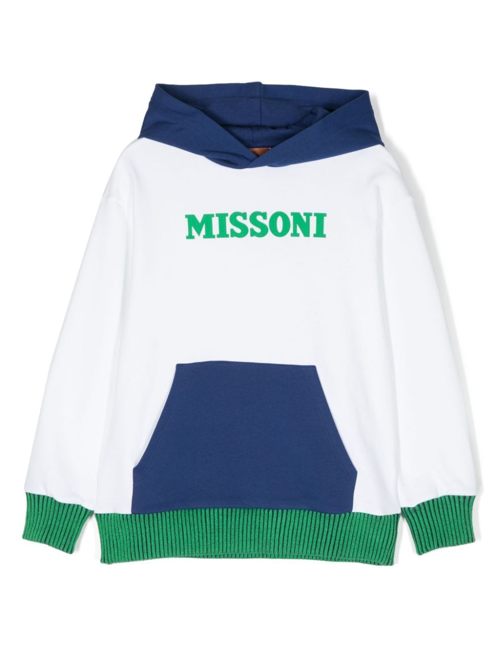 Missoni Kids logo-print cotton hoodie - White von Missoni Kids