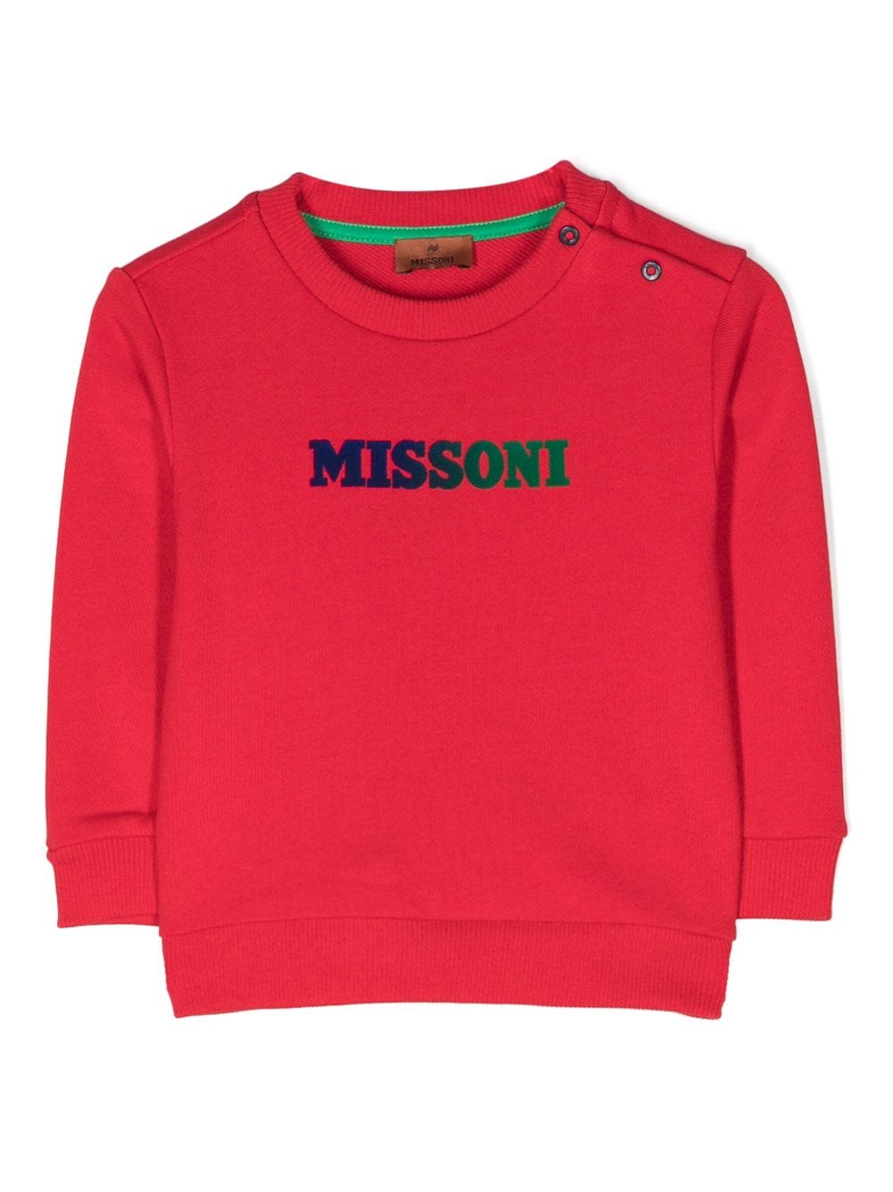 Missoni Kids logo-print cotton sweatshirt - Red von Missoni Kids