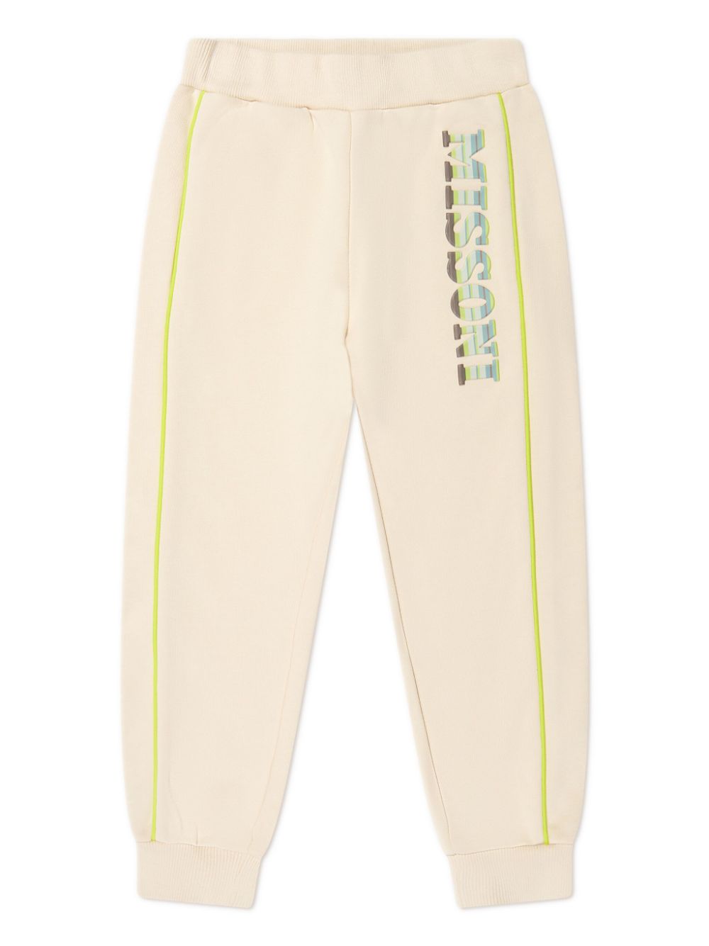 Missoni Kids logo-print cotton track pants - Neutrals von Missoni Kids