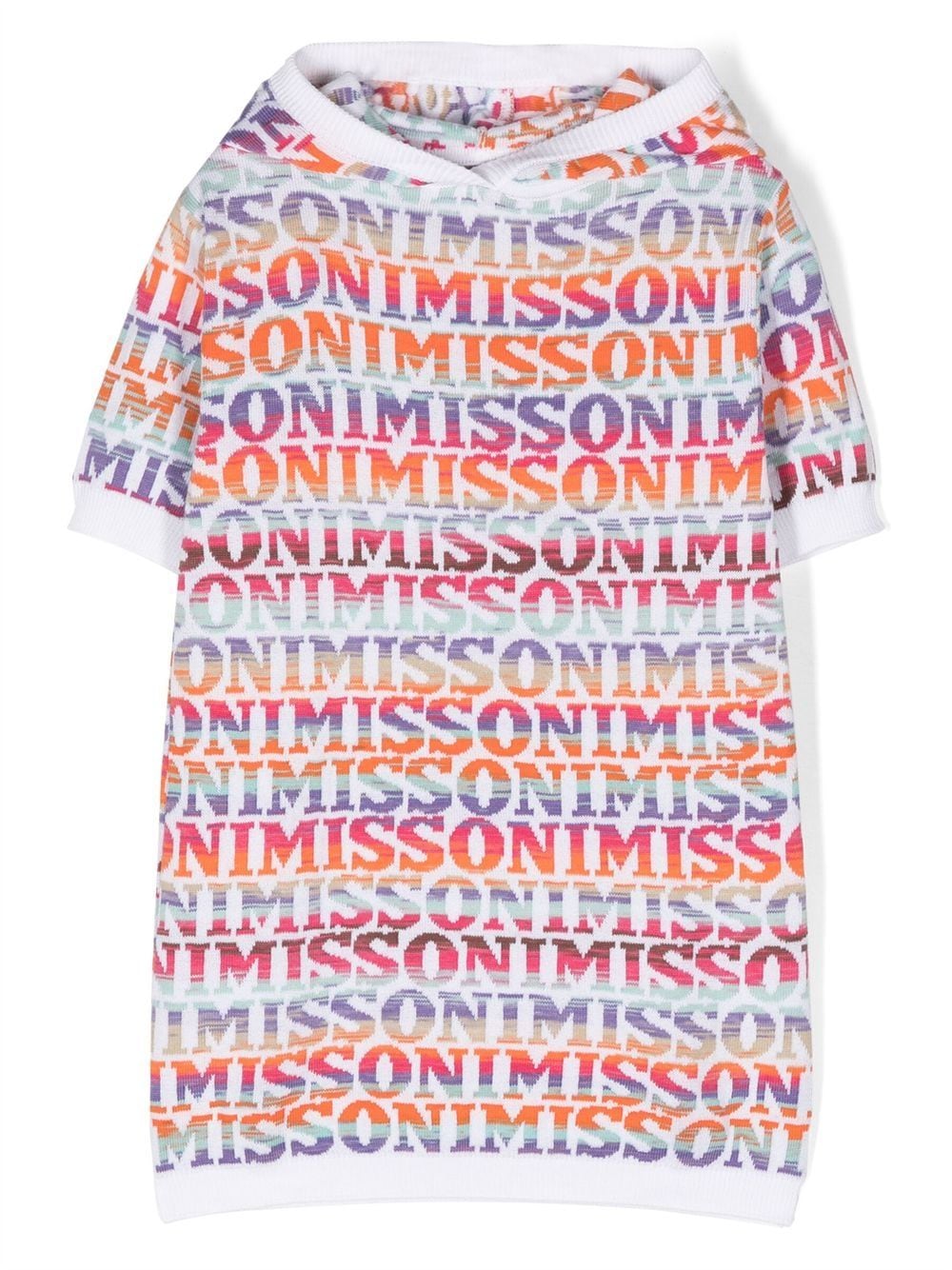 Missoni Kids logo-print hooded dress - White von Missoni Kids