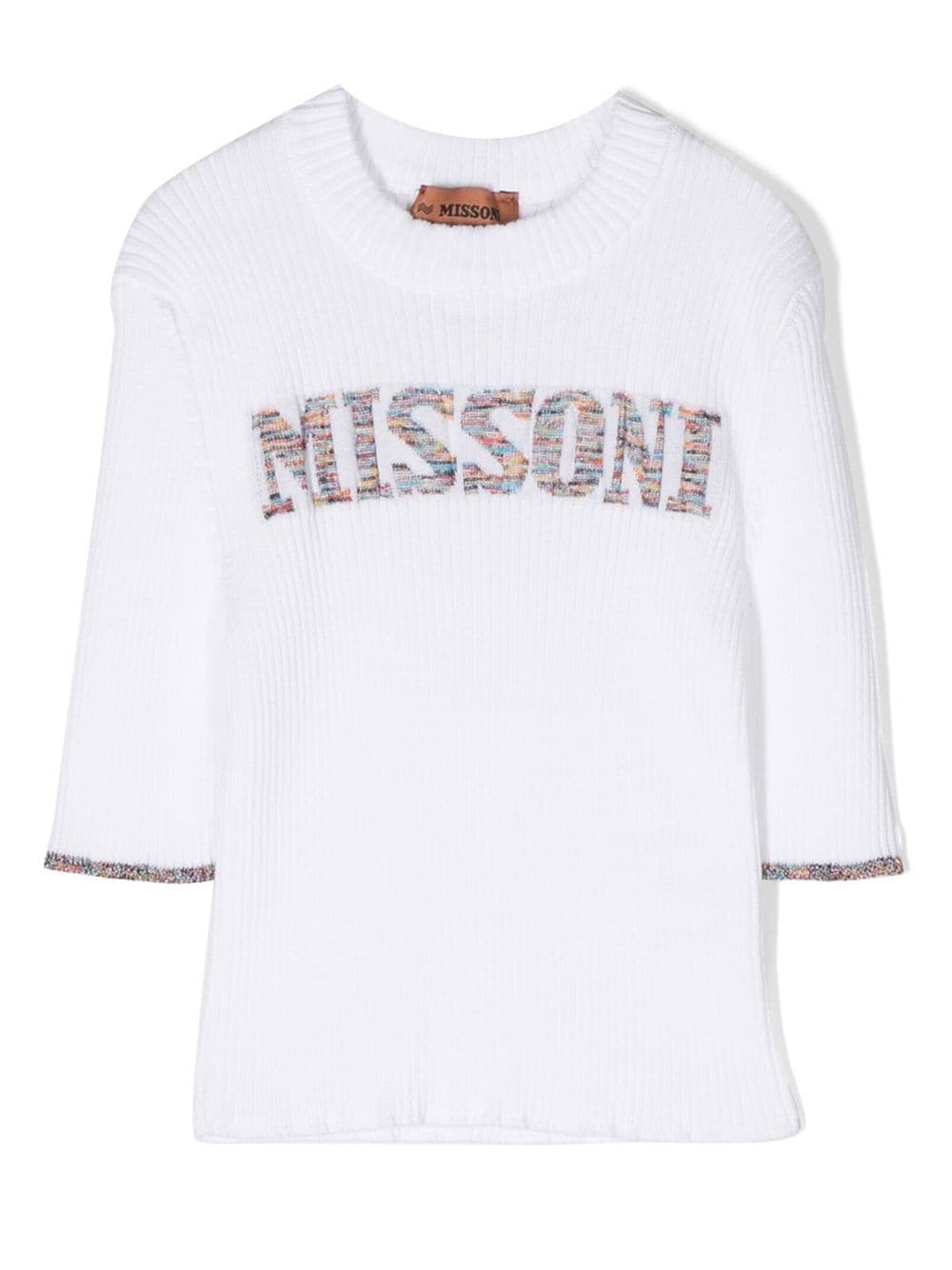 Missoni Kids logo-print knitted jumper - White von Missoni Kids