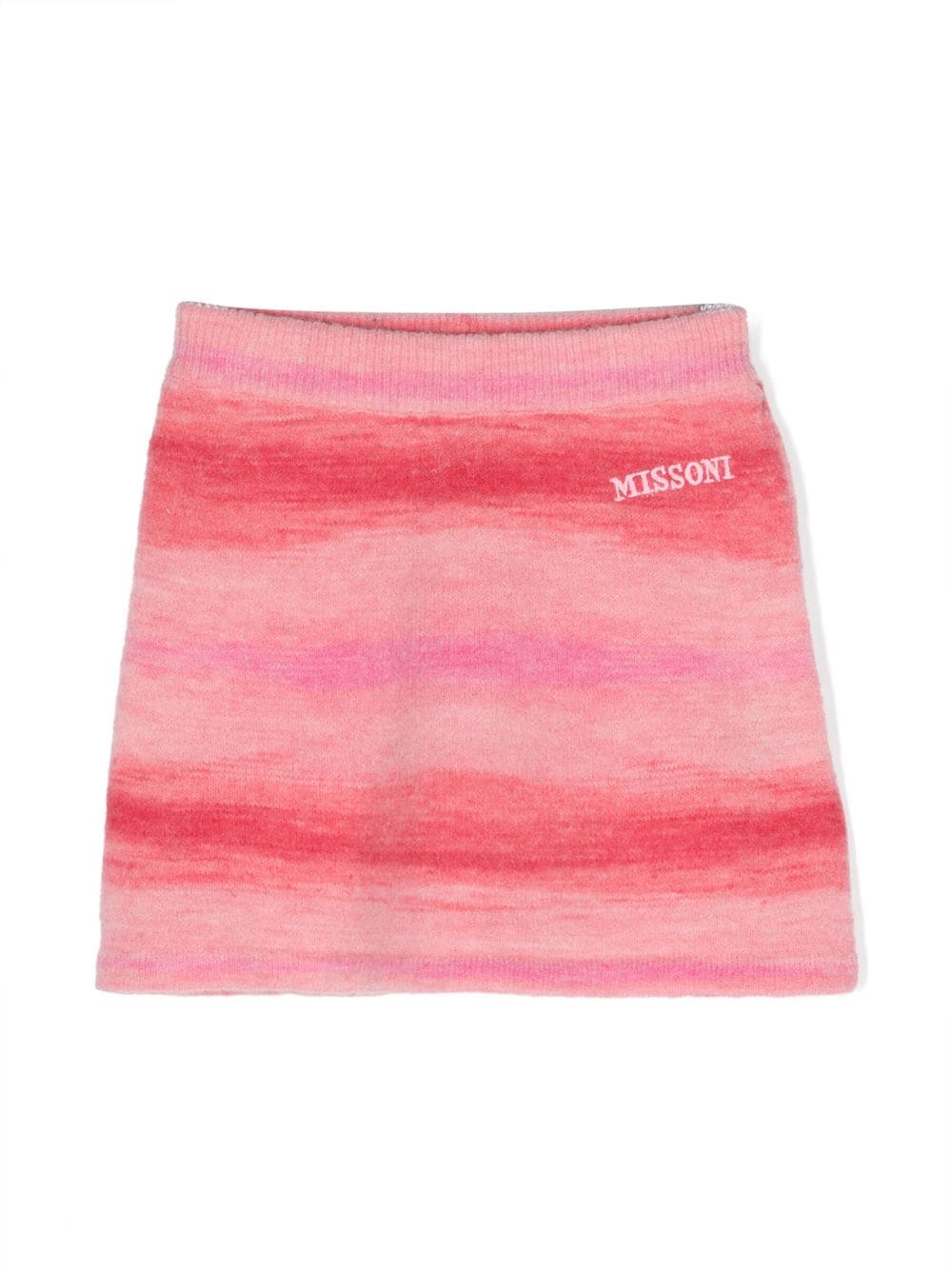 Missoni Kids painterly-print embroidered A-line skirt - Pink von Missoni Kids