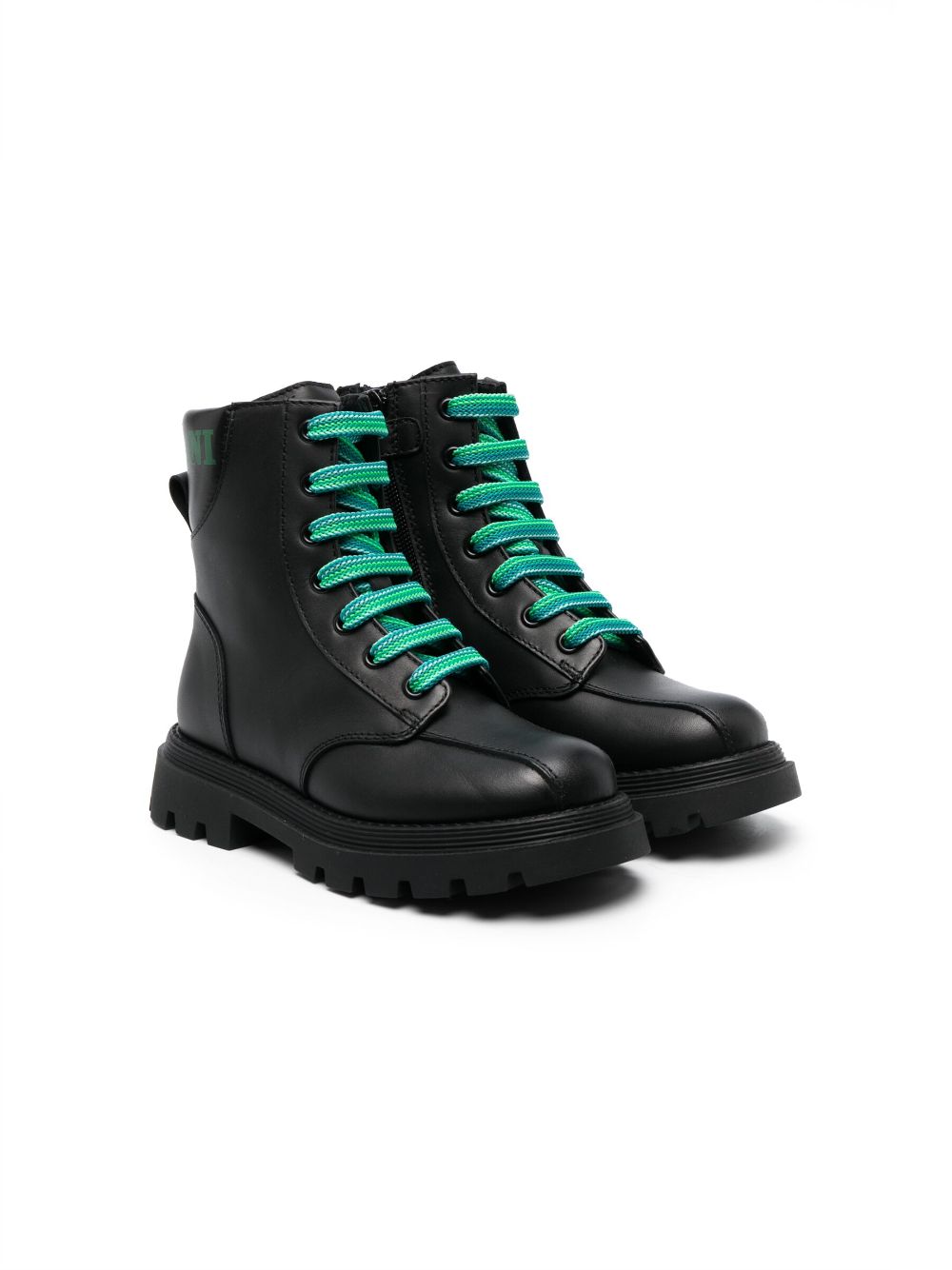 Missoni Kids lace-up leather boots - Black von Missoni Kids