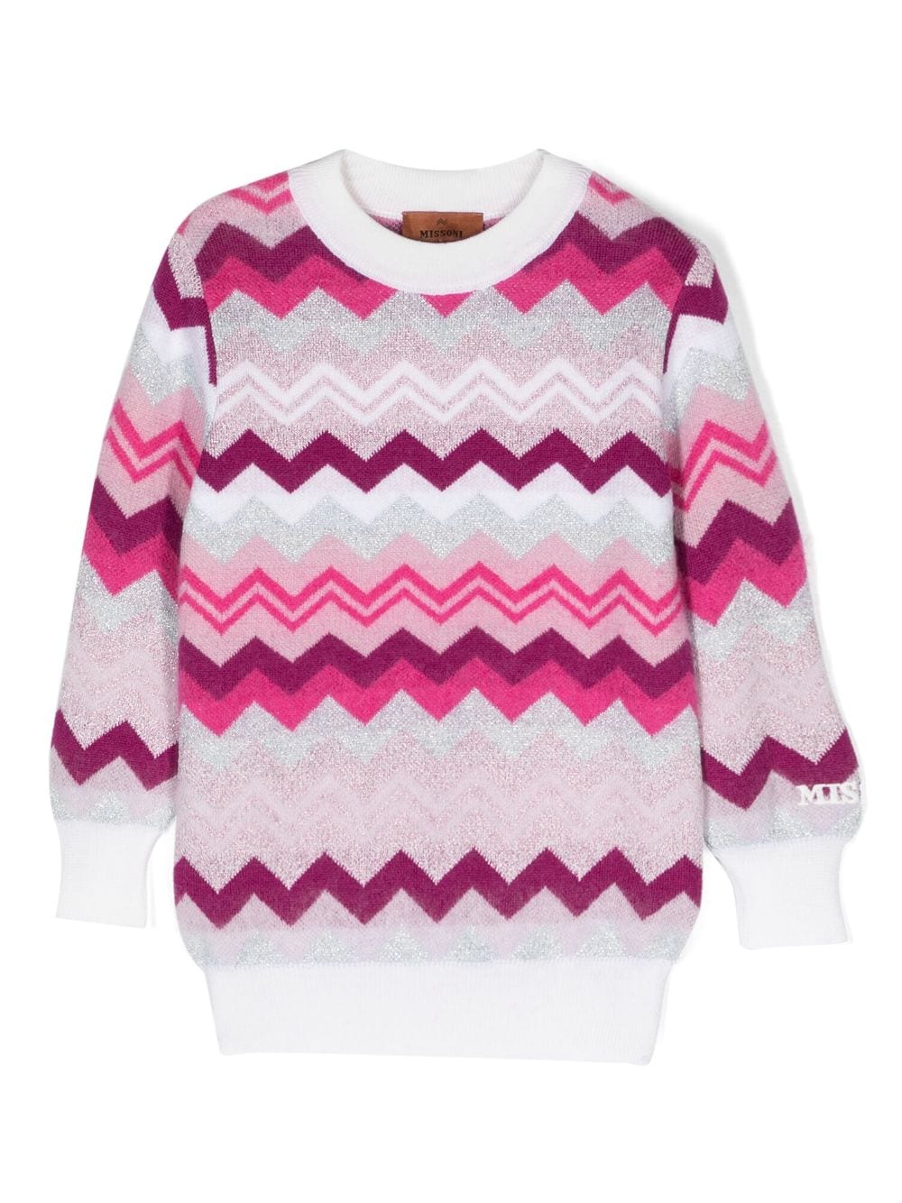 Missoni Kids signature zigzag-print knit jumper - Pink von Missoni Kids