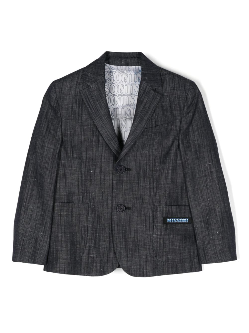 Missoni Kids single-breasted mélange blazer - Blue von Missoni Kids