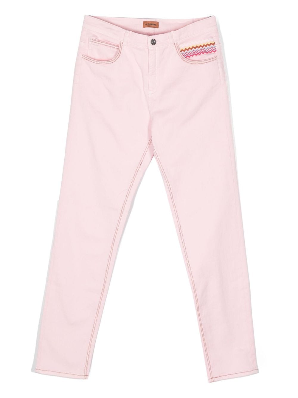 Missoni Kids wave-print slim-cut trousers - Pink von Missoni Kids