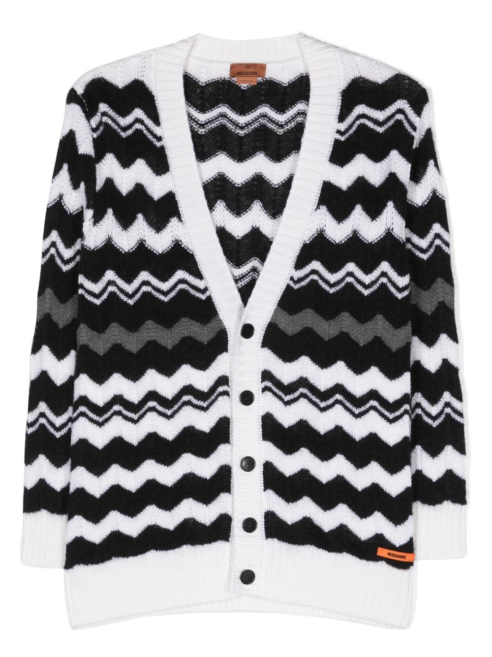 Missoni Kids zig zag-print cardigan - Black von Missoni Kids