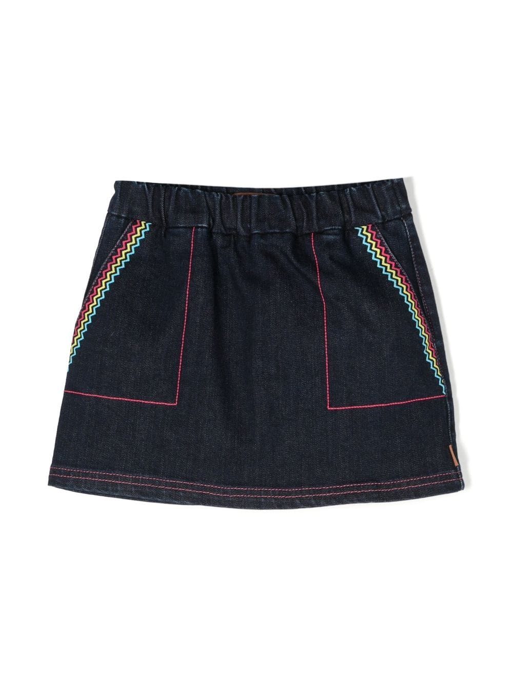 Missoni Kids zigzag-embroidered skirt - Blue von Missoni Kids