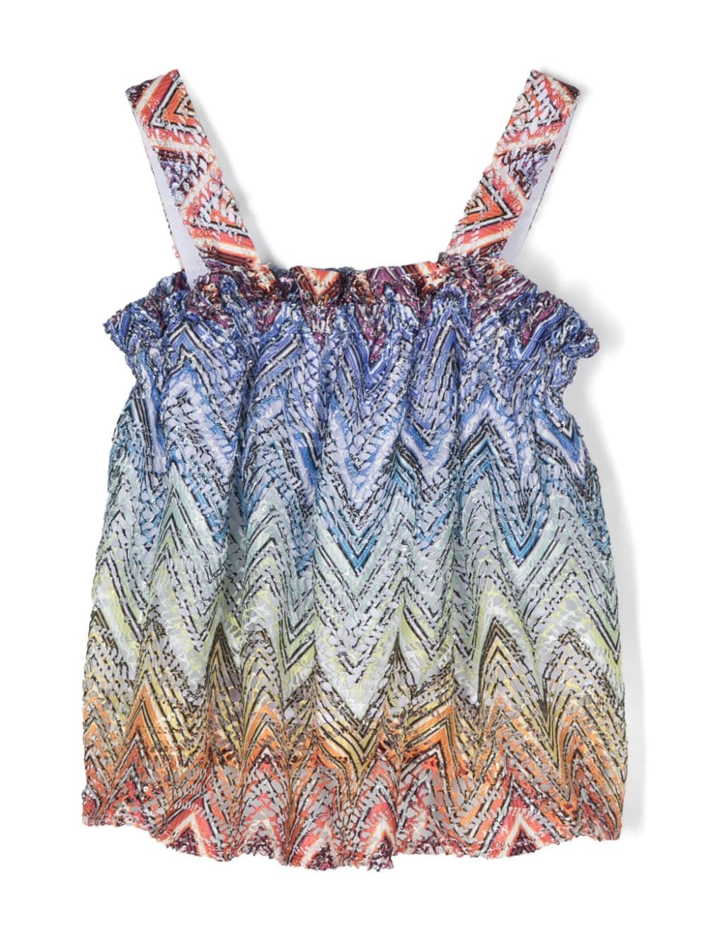 Missoni Kids zigzag flared top - Blue von Missoni Kids