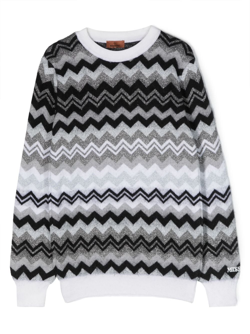 Missoni Kids zigzag glitter long-sleeve jumper - Black von Missoni Kids