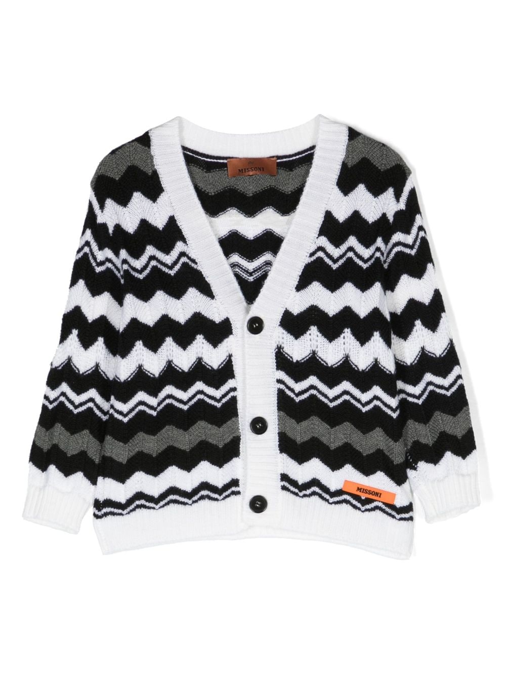 Missoni Kids zigzag intarsia-knit cardigan - Black von Missoni Kids