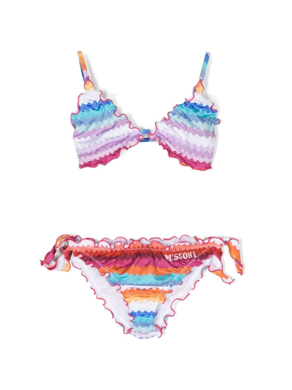 Missoni Kids zigzag-print bikini - Blue von Missoni Kids