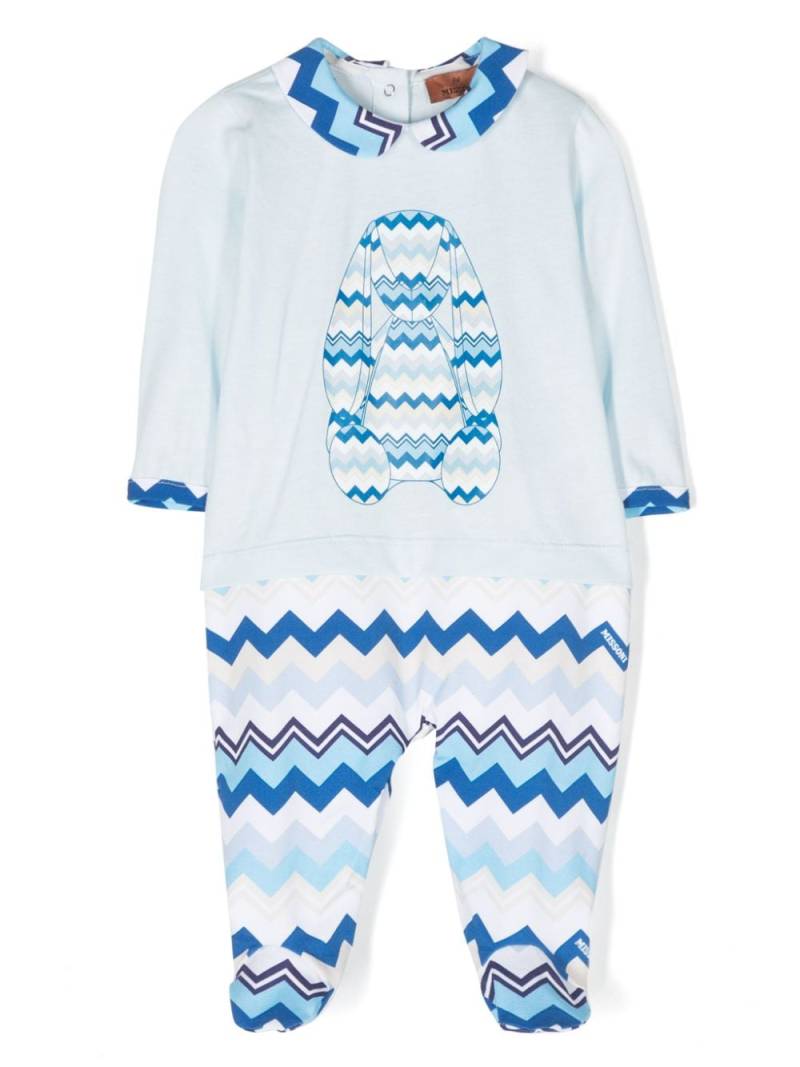 Missoni Kids zigzag-print cotton pyjama - Blue von Missoni Kids