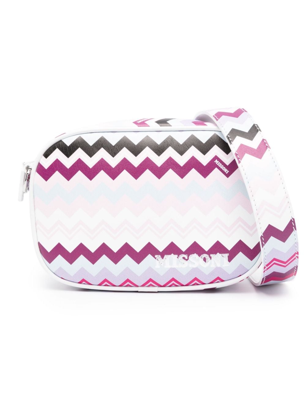 Missoni Kids zigzag-print leather shoulder bag - Black von Missoni Kids