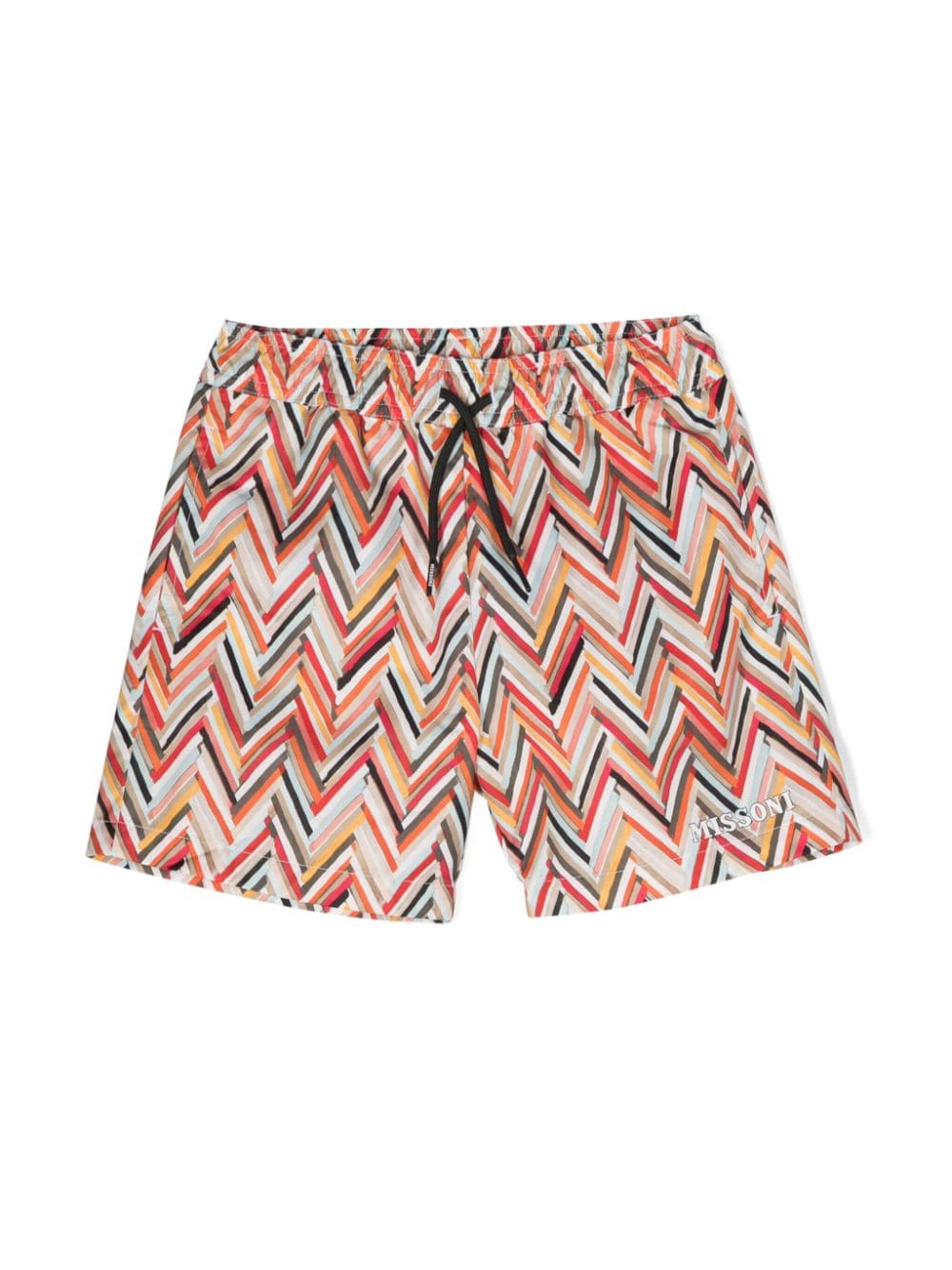 Missoni Kids zigzag-print swim shorts - Orange von Missoni Kids