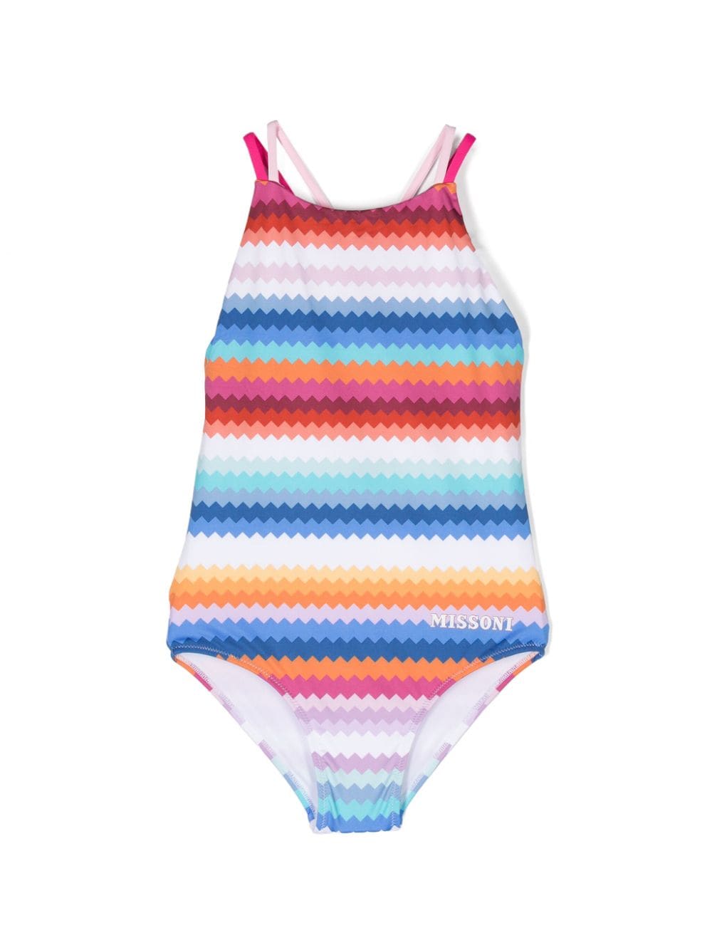 Missoni Kids zigzag-print swimsuit - Pink von Missoni Kids