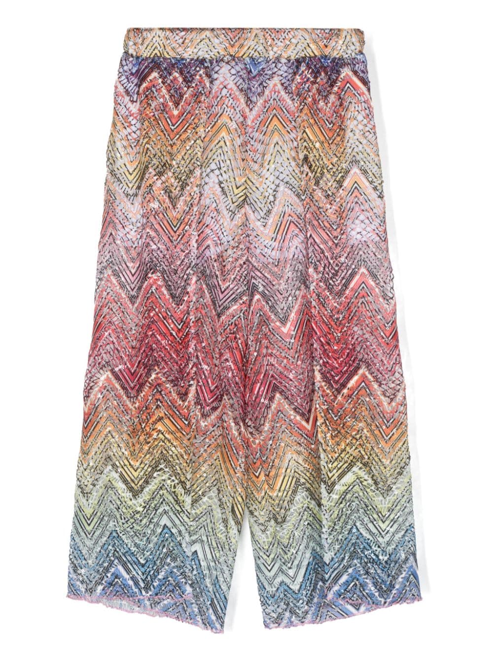 Missoni Kids zigzag wide-leg trousers - Yellow von Missoni Kids