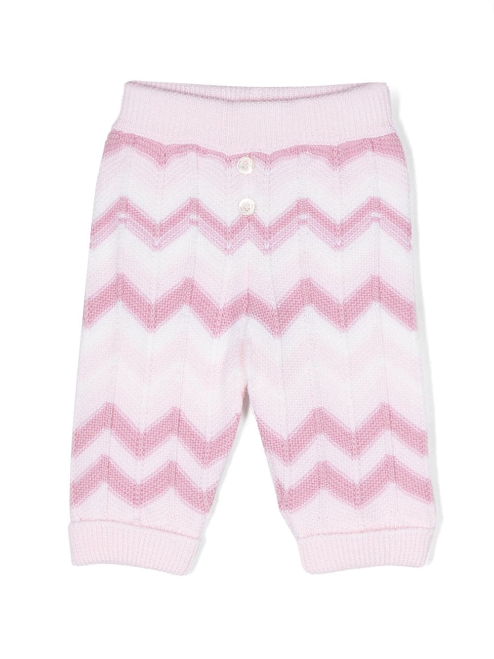 Missoni Kids zigzag wool leggings - Pink von Missoni Kids