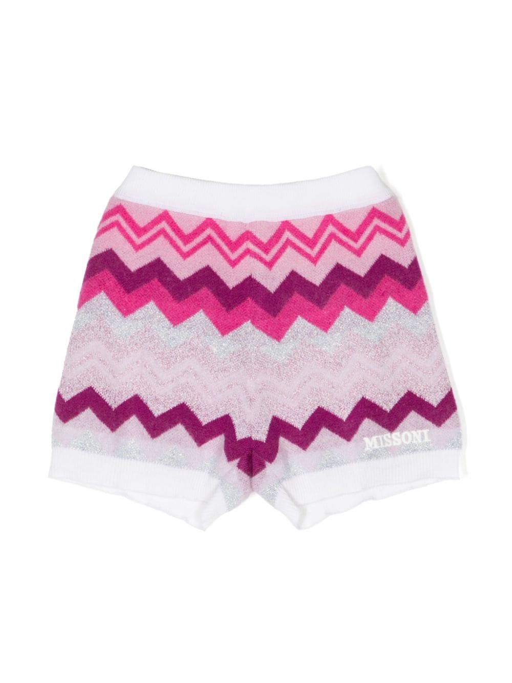 Missoni Kids zigzag woven slip-on shorts - Pink von Missoni Kids