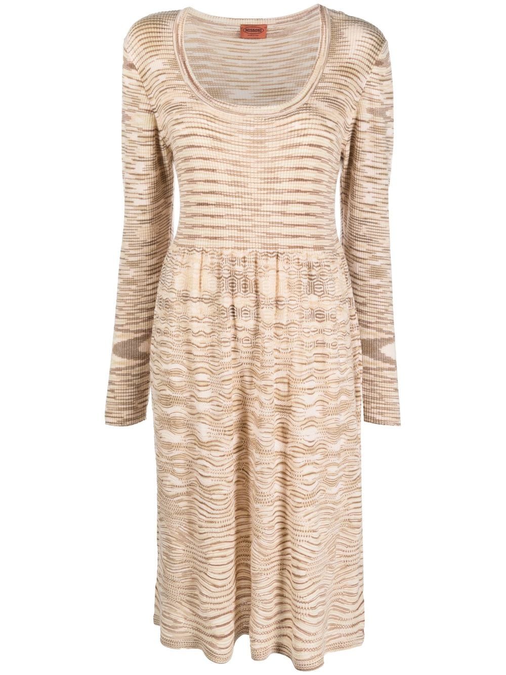 Missoni Pre-Owned 2000s woven flared dress - Neutrals von Missoni Pre-Owned