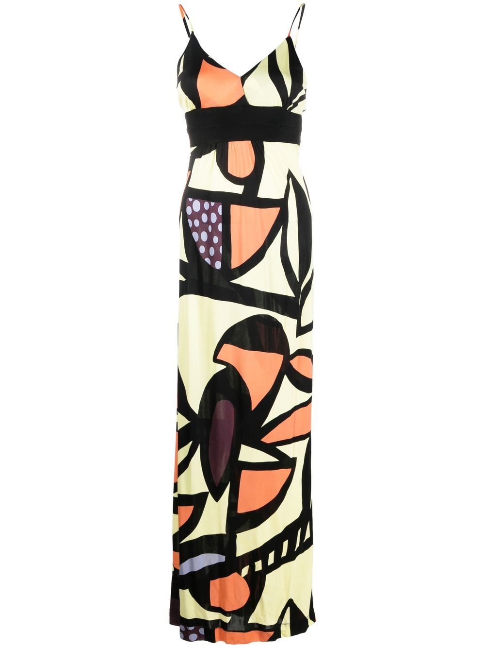 Missoni Pre-Owned 2010s abstract print maxi dress - Yellow von Missoni Pre-Owned