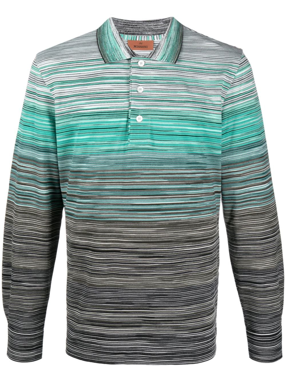 Missoni Space Dyed cotton polo shirt - Green von Missoni