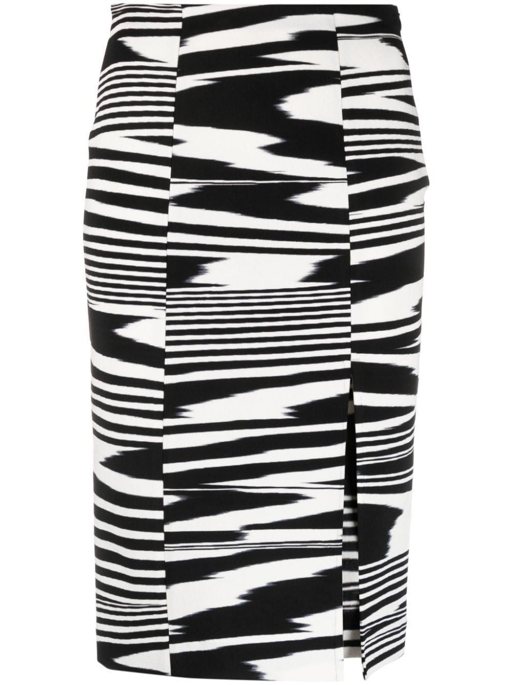 Missoni Stretch abstract-pattern midi skirt - Black von Missoni
