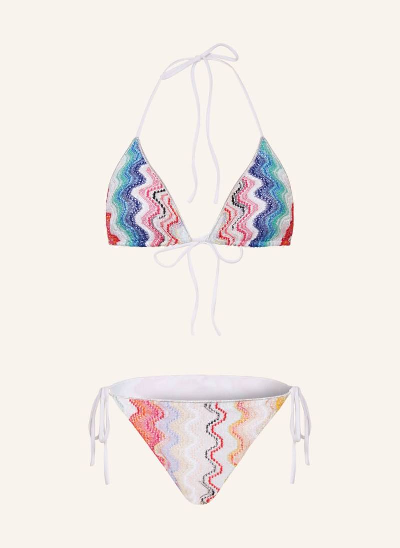 Missoni Triangel-Bikini Mit Glitzergarn weiss von Missoni