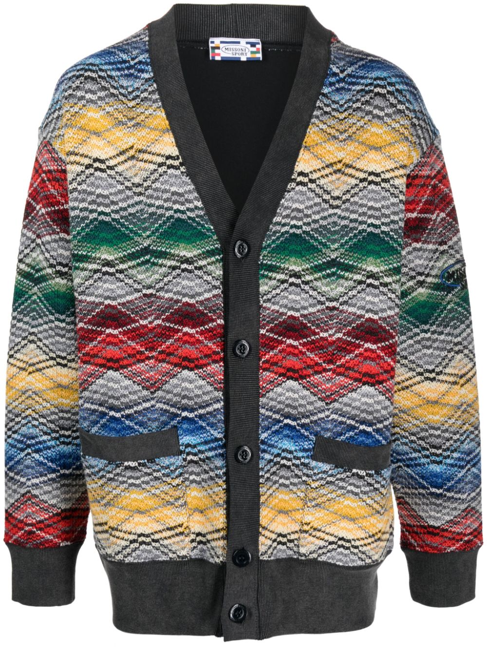 Missoni Zigzag V-neck cardigan - Grey von Missoni