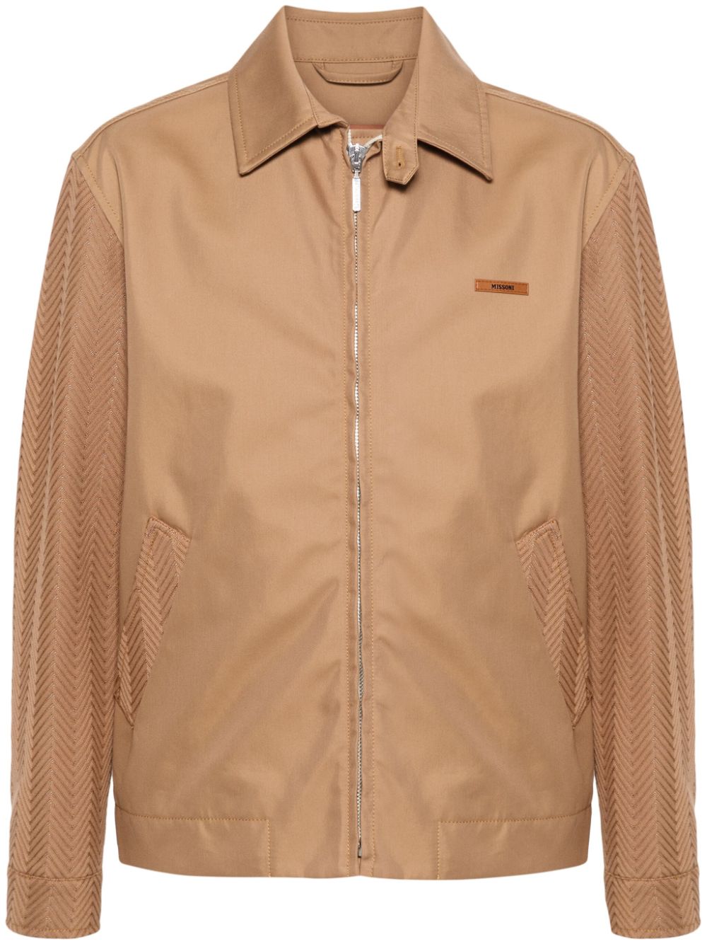 Missoni appliqué-logo bomber jacket - Brown von Missoni