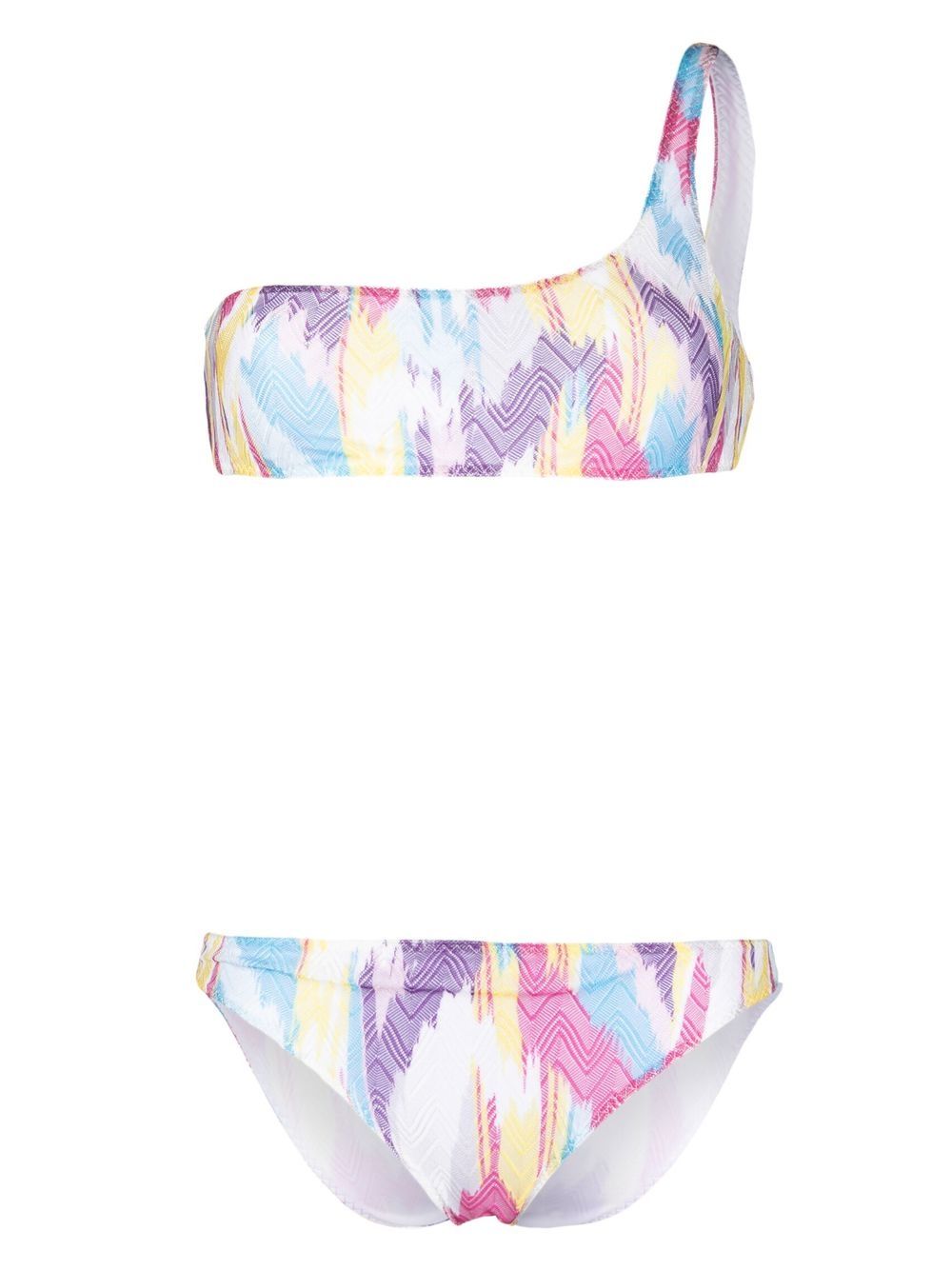 Missoni asymmetric zigzag-weave bikini set - Pink von Missoni