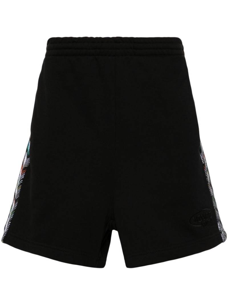 Missoni chevron-knit cotton track shorts - Black von Missoni