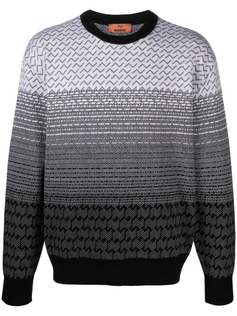 Missoni chevron-knit jacquard jumper - Grey von Missoni