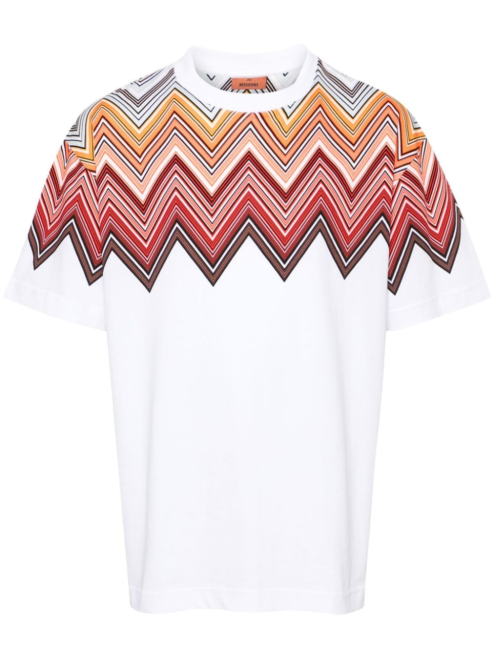 Missoni chevron-print cotton T-shirt - White von Missoni