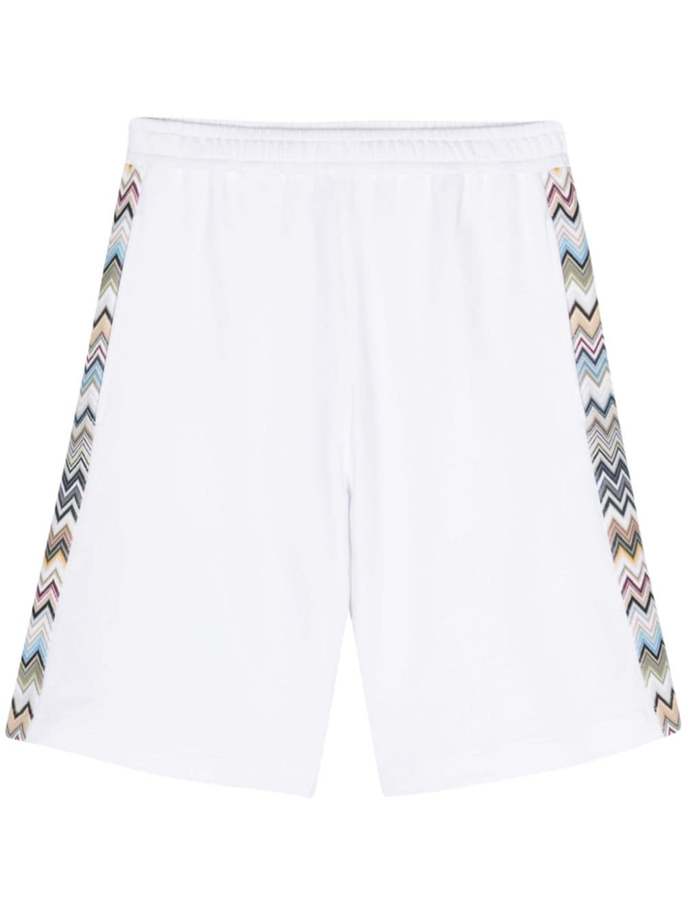 Missoni chevron-trim track shorts - White von Missoni