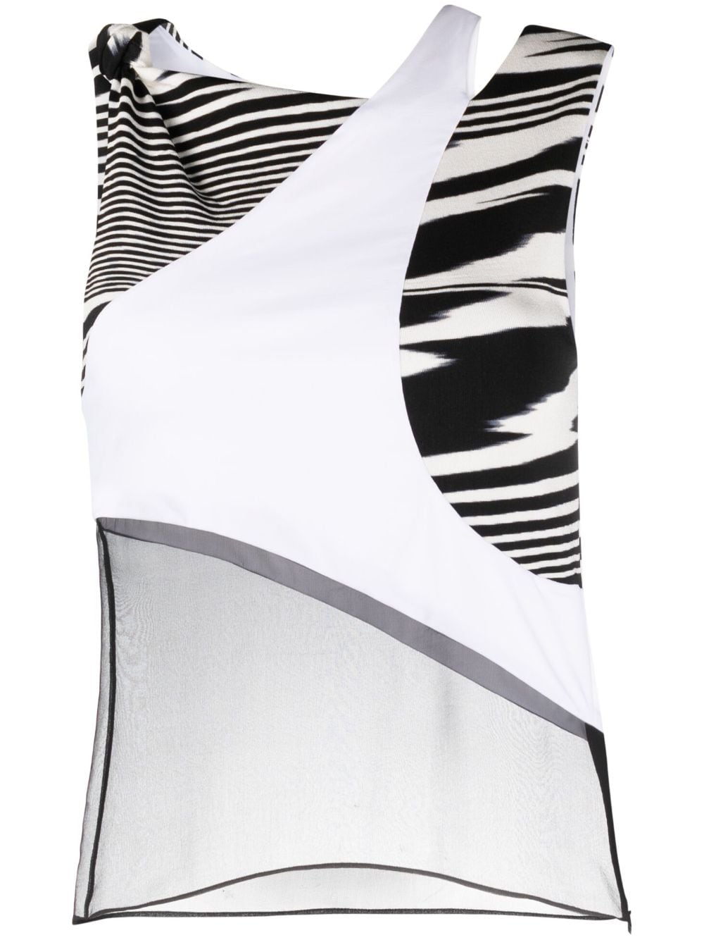 Missoni contrasting panel-detail sleeveless top - Black von Missoni