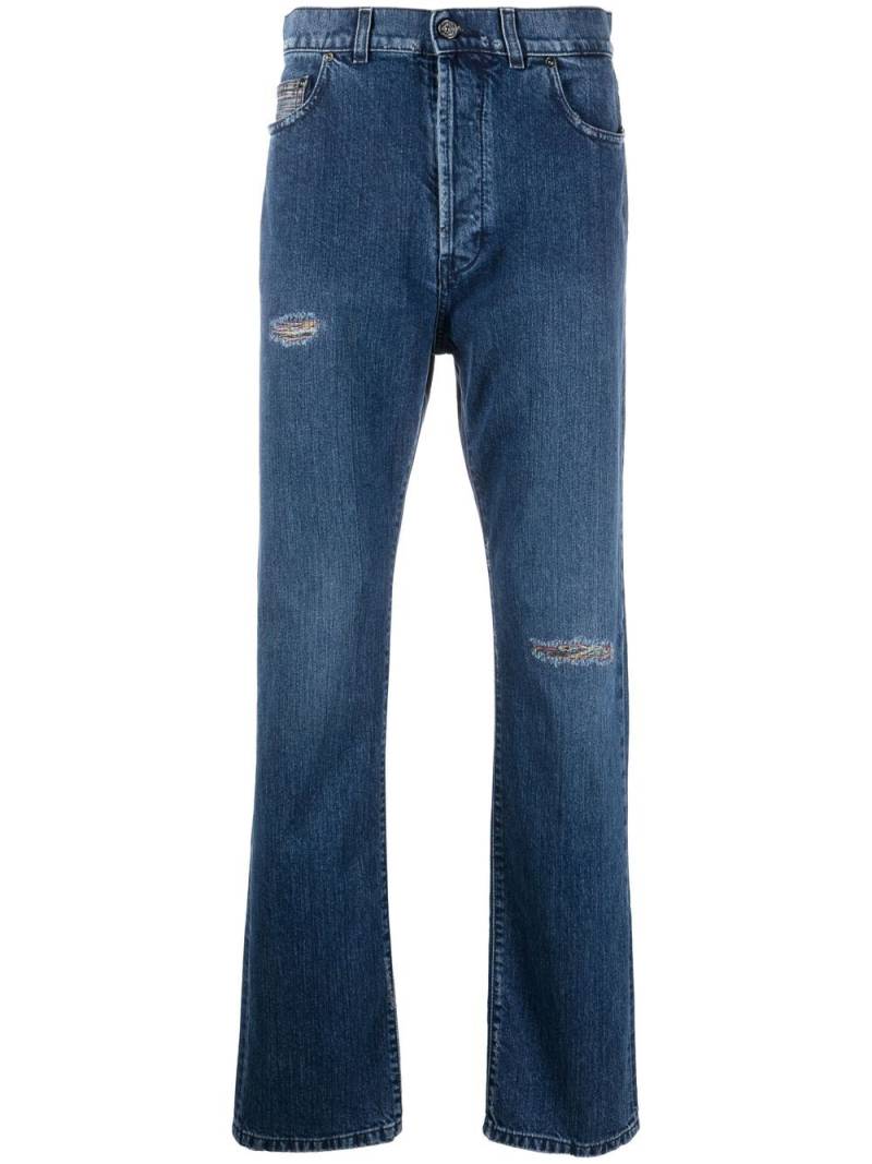 Missoni distressed straight-leg jeans - Blue von Missoni