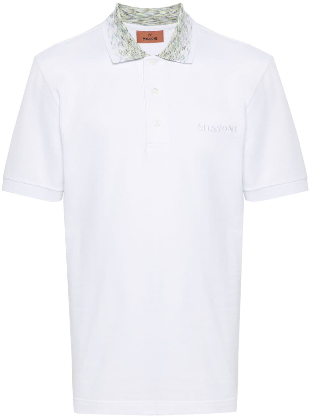 Missoni embroidered-logo polo shirt - White von Missoni