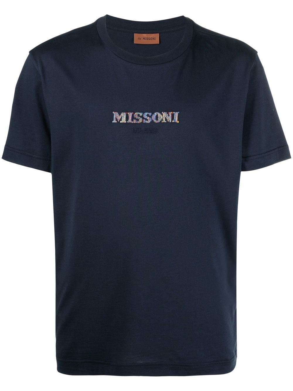 Missoni embroidered-logo short-sleeve T-shirt - Blue von Missoni