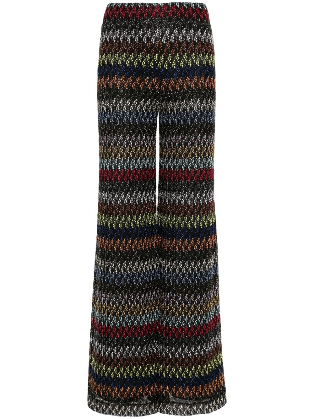 Missoni embroidered open-knit trousers - Black von Missoni