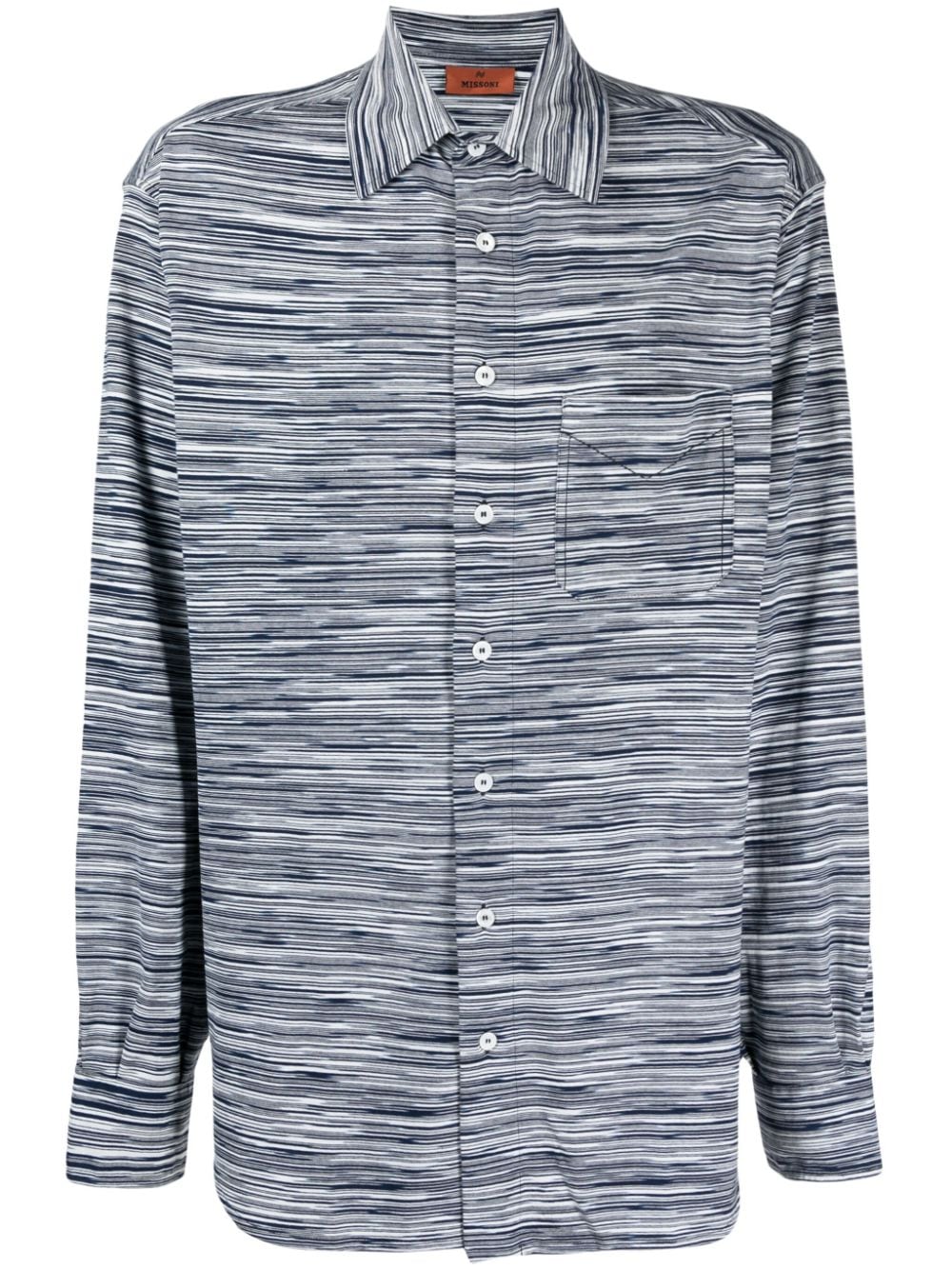 Missoni graphic-print cotton shirt - Blue von Missoni