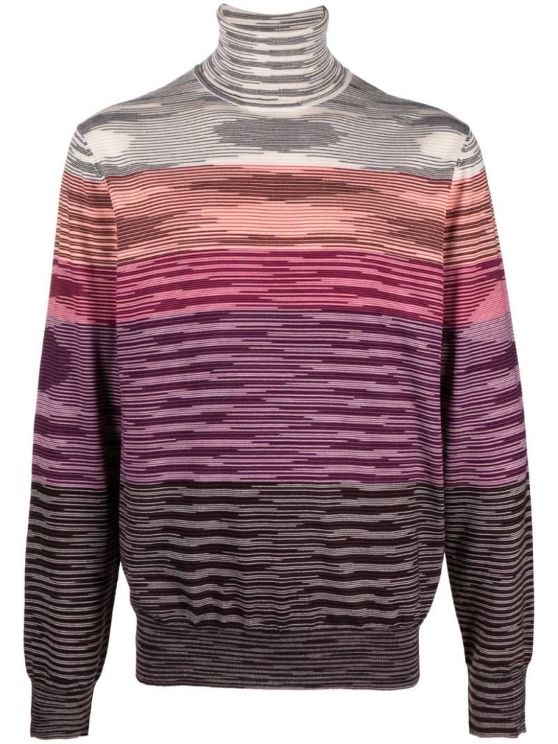 Missoni intarsia-knit wool jumper - Pink von Missoni