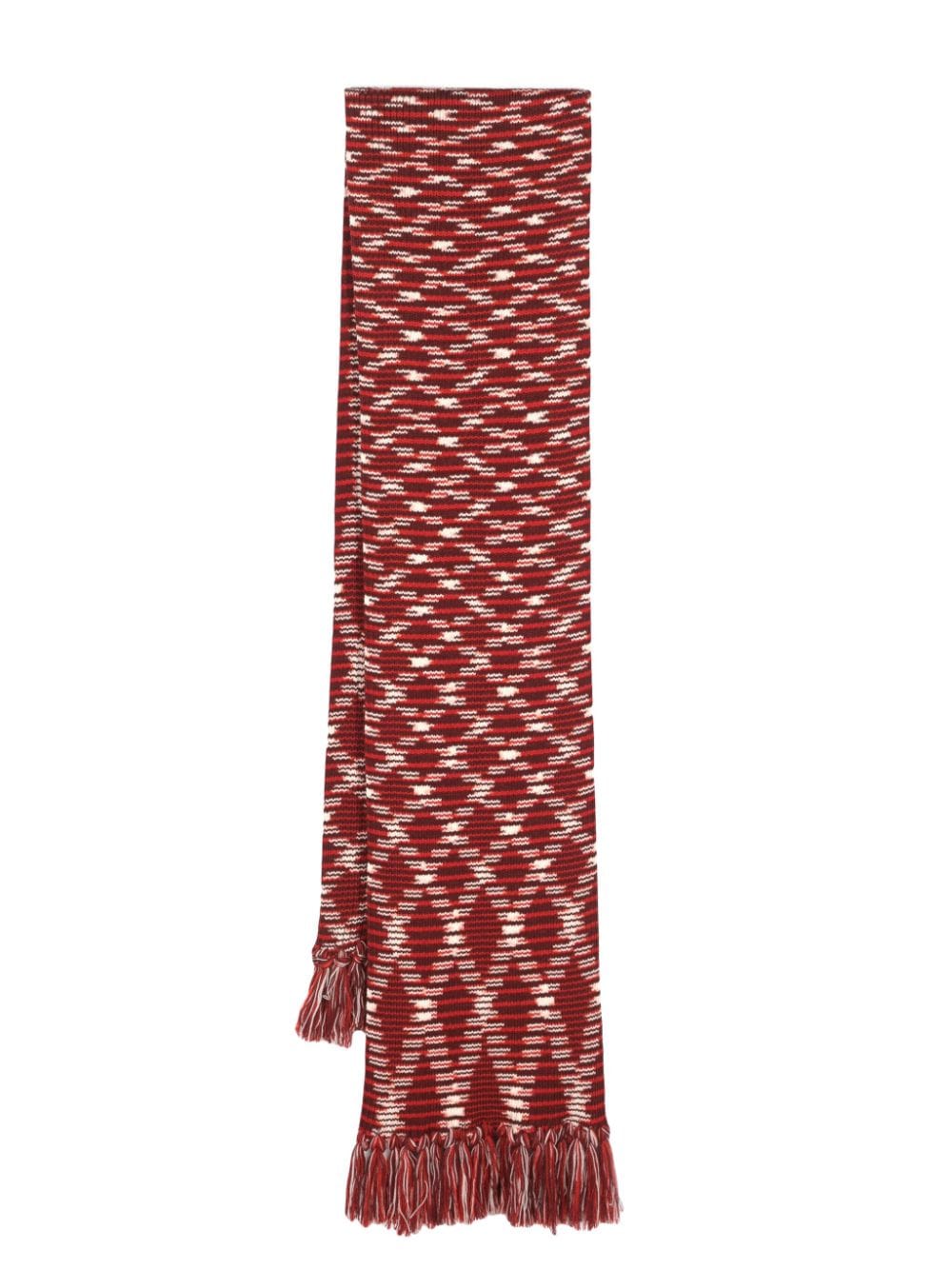Missoni intarsia-knit wool scarf - Red von Missoni
