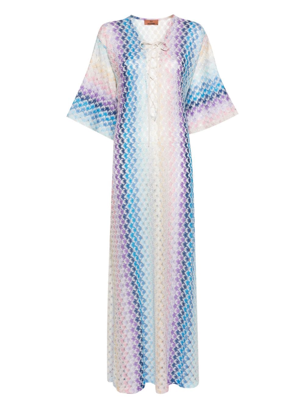 Missoni lace-effect lurex-detailed dress - Blue von Missoni