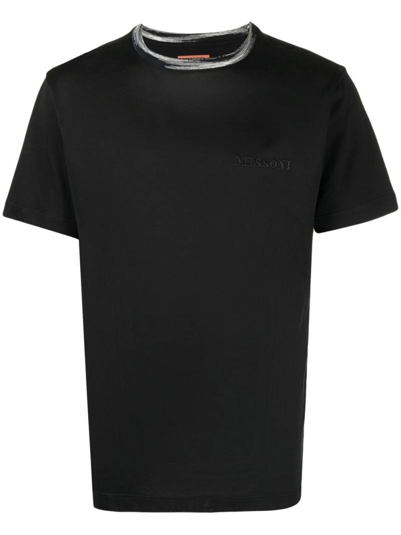 Missoni logo-embroidered cotton T-shirt - Black von Missoni