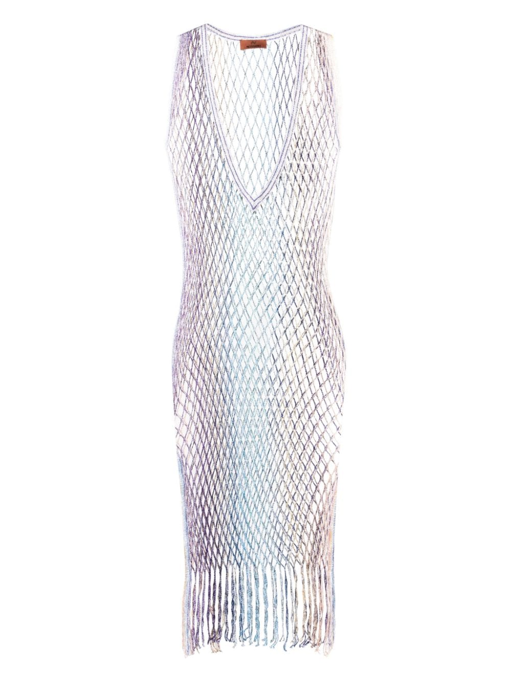 Missoni metallic mesh maxi dress - Blue von Missoni